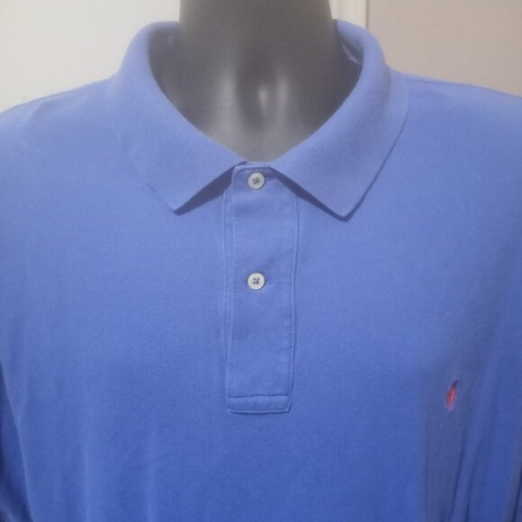 Polo Ralph Lauren Polo Shirt Mens 2XB Blue Pony Logo Short Sleeve Big & Tall - Picture 4 of 12